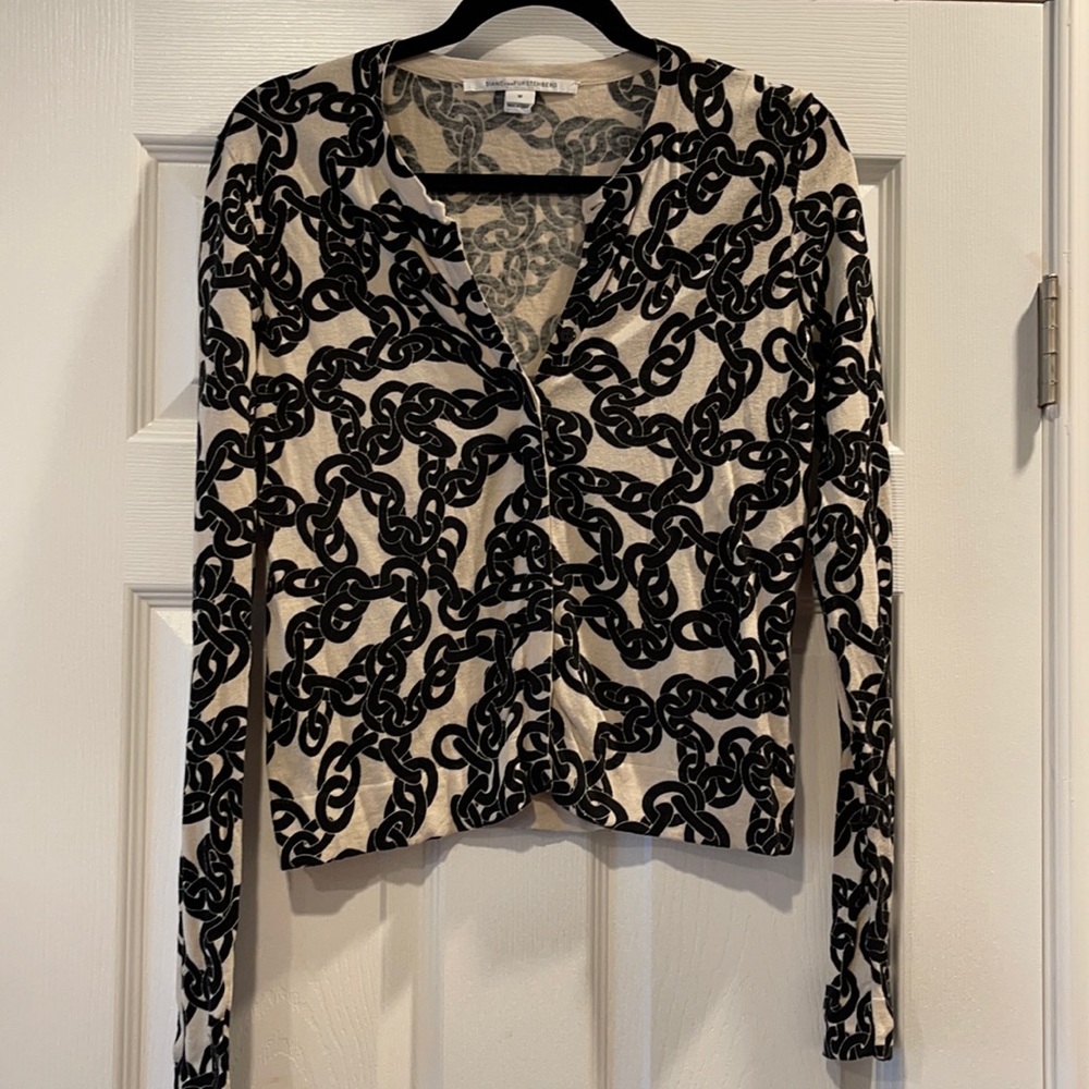 DVF chain link cardigan sweater size M